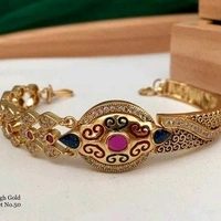 Unique Bracelet & Brass Metal & CopperPlating: Gold Plated  American Diamond Dispatch In 2-3 Days
