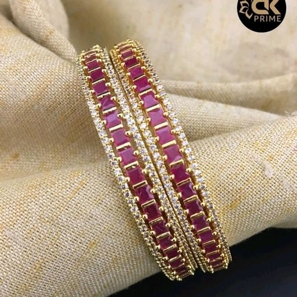 Brass metal  & CopperPlated,Gold Plated Cz Stone Bangle Set Dispatch In 2-3 Days Cod Available