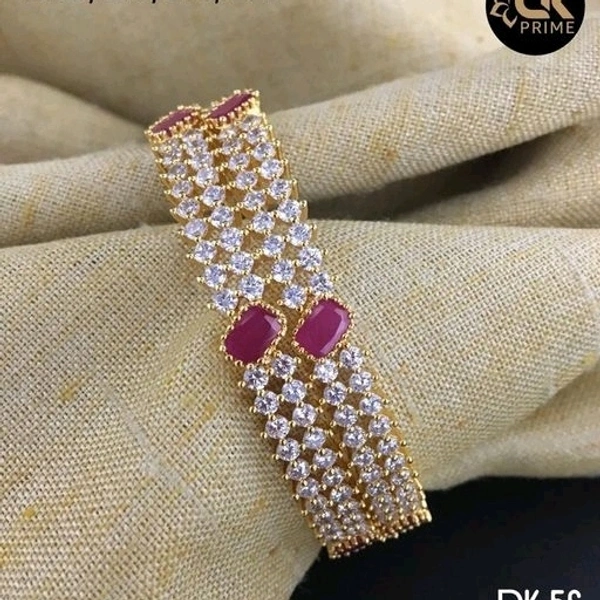 Brass metal  & CopperPlated,Gold Plated Cz Stone Bangle Set Dispatch In 2-3 Days Cod Available