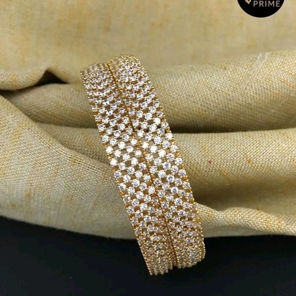 Brass metal  & CopperPlated,Gold Plated Cz Stone Bangle Set Dispatch In 2-3 Days Cod Available