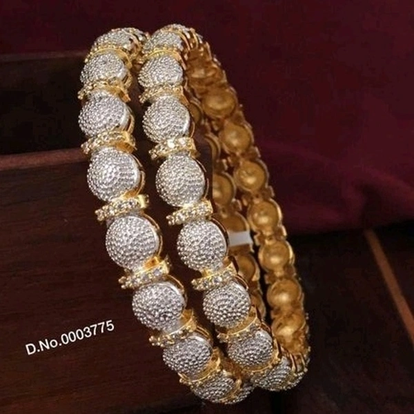 Brass Metal ,Gold Plated, American Diamond Bangles Dispatch: 2-3 Days Cod Available
