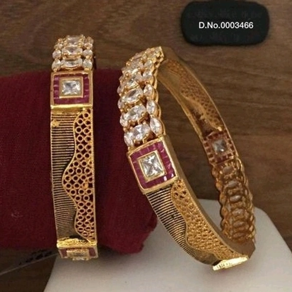 Brass Metal,gold Plated American Diamond Bangle ,Dispatch: 2-3 Days