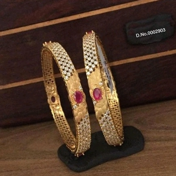 Brass Metal,gold Plated American Diamond Bangles ,Dispatch: 2-3 Days Cod Available