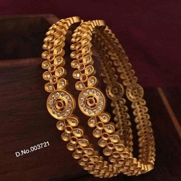 Brass Metal,gold Plated American Diamond Bangles ,Dispatch: 2-3 Days Cod Available