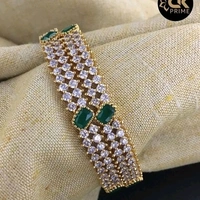 Brass Metal,gold Plated American Diamond Bangles ,Dispatch: 2-3 Days Cod Available