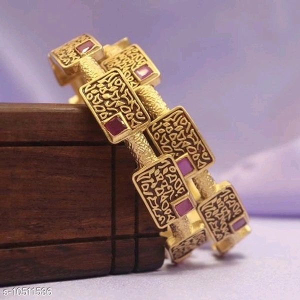 Brass Metal,gold Plated American Diamonds And Ruby Bangles ,Dispatch: 2-3 Days Cod Available