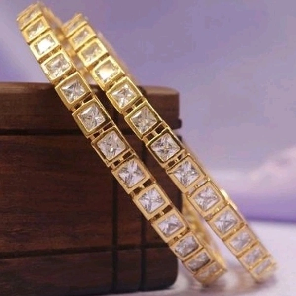 Brass Metal,gold Plated American Diamonds And Ruby Bangles ,Dispatch: 2-3 Days Cod Available