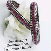 Black Metal With Kundans , And Beads Bangles All Sizes Available, Cod Available