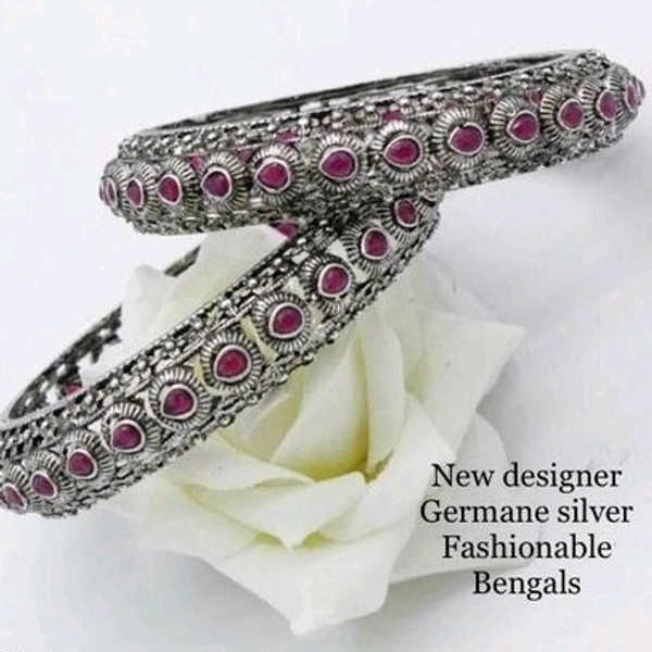 Black Metal With Kundans , And Beads Bangles All Sizes Available, Cod Available