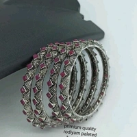 Black Metal With Kundans , And Beads Bangles All Sizes Available, Cod Available