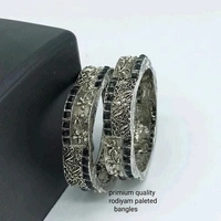 Black Metal With Kundans , And Beads Bangles All Sizes Available, Cod Available