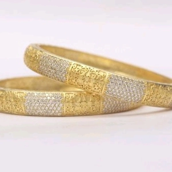 Brass Metal,gold Plated American Diamonds   And Ruby Bangles ,Dispatch: 2-3 Days Cod Available