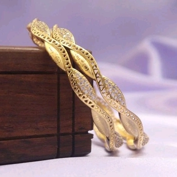 Brass Metal,gold Plated American Diamonds   And Ruby Bangles ,Dispatch: 2-3 Days Cod Available