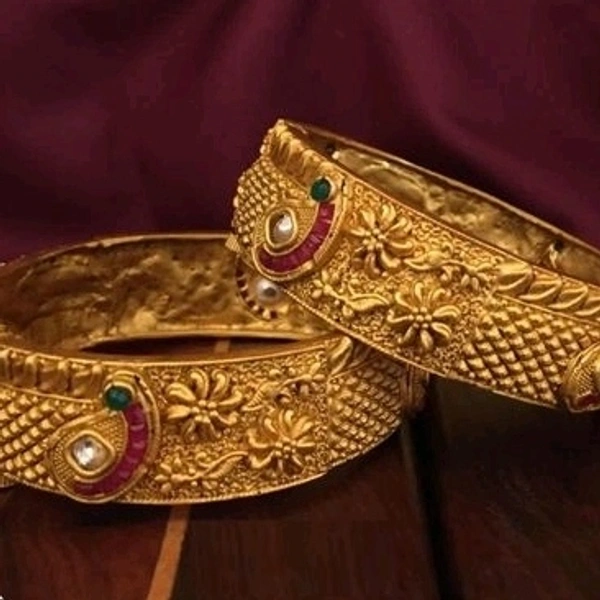 Brass Metal,gold Plated And Artificial Stone Bangles ,Dispatch: 2-3 Days Cod Available