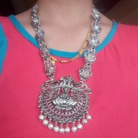Black Metal With Pearls, And Beads Long Haram So Many Designs Available, Cod Available