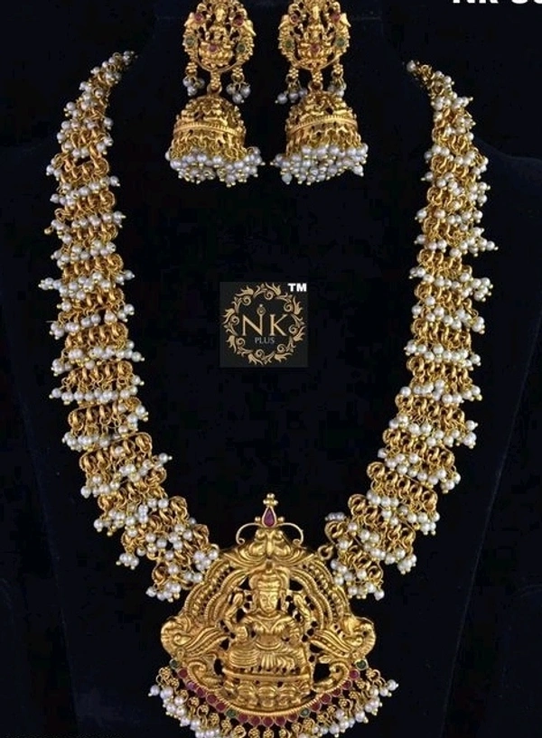 Gold Plated Matte Finsh  Haram  Set Many Designs Available Cod Available