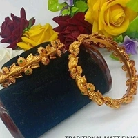 Gold Plated Matte Finish  Beautiful Bangles  Many Designs Available Cod Available