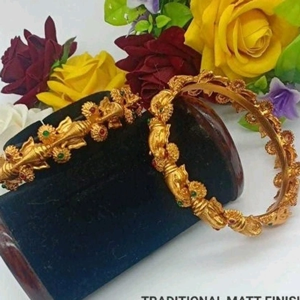 Gold Plated Matte Finish  Beautiful Bangles  Many Designs Available Cod Available