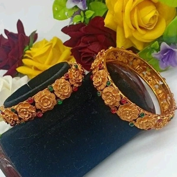 Gold Plated Matte Finish  Beautiful Bangles  Many Designs Available Cod Available