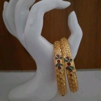 Gold Plated Matte Finish  Beautiful Bangles  Many Designs Available Cod Available