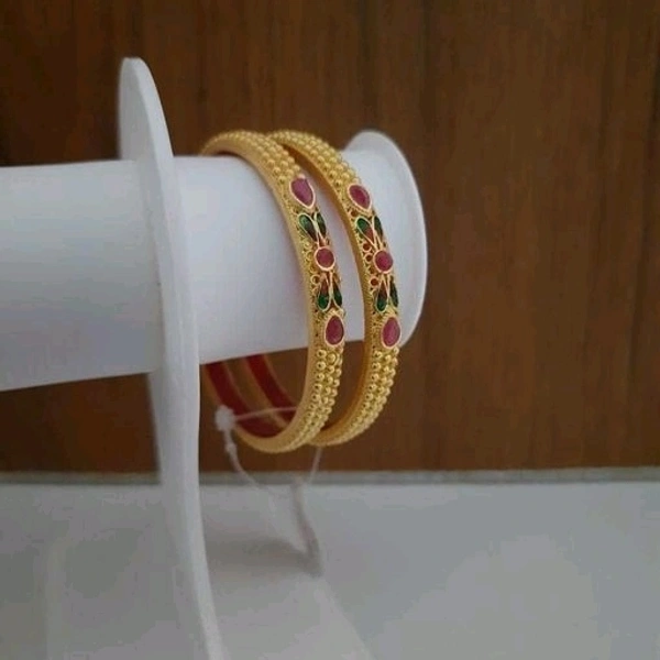 Gold Plated Matte Finish  Beautiful Bangles  Many Designs Available Cod Available