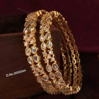 Gold Plated Beautiful Bangles Made With Cz Stone And Ruby Stone Many Designs Available Cod Available
