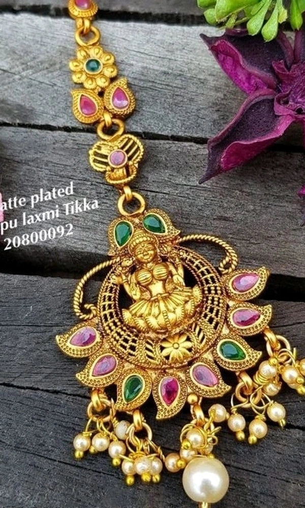 Gold Plated Matte Finish Premium Quality Tika  For Bride So Many Designs Available COD Available