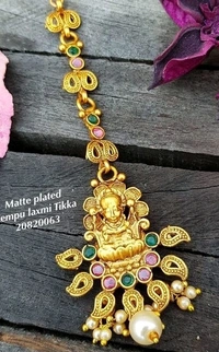 Gold Plated Matte Finish Premium Quality Tika  For Bride So Many Designs Available COD Available