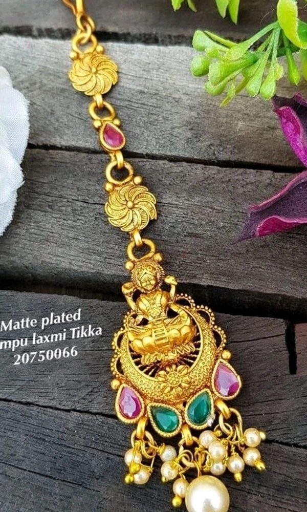 Gold Plated Matte Finish Premium Quality Tika  For Bride So Many Designs Available COD Available