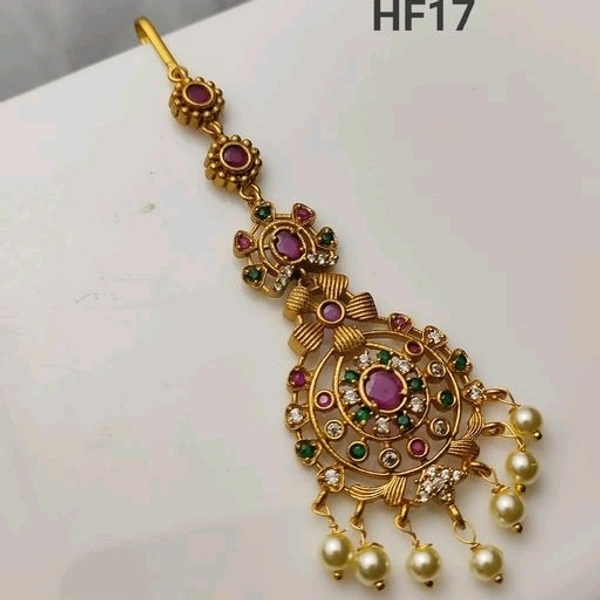Gold Plated Matte Finish Premium Quality Tika  For Bride So Many Designs Available COD Available
