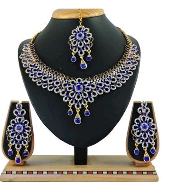 Gold Plated Premium Quality Necklace Along With Maang Tikka, Artificial Stones Used In Work COD Available Free Shipping Easy Returns In Case Of Any Damage Issue 