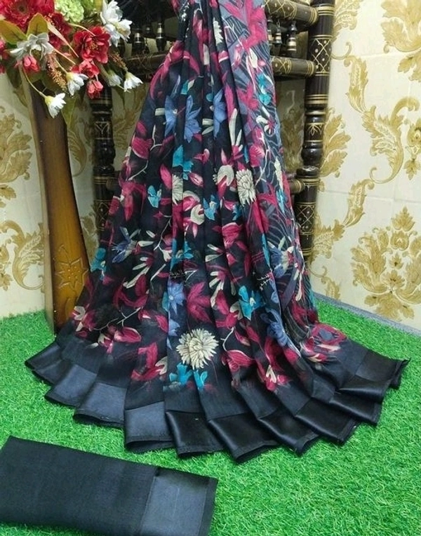 Cotton linen fabric saree Running blouse (cotton linen ) Saree length:5.5m ,Blouse:80cm COD Available Free shipping, Share this to your friends and family.