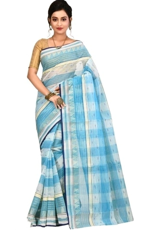 Pure Cotton Printed Fabric Saree Checks Pattern, No  Blouse Piece  , Saree Length :5.5m Blouse Length :80cm, COD Available, 