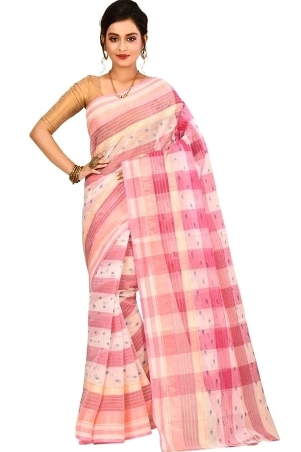 Pure Cotton Printed Fabric Saree Checks Pattern, No  Blouse Piece  , Saree Length :5.5m Blouse Length :80cm, COD Available, 