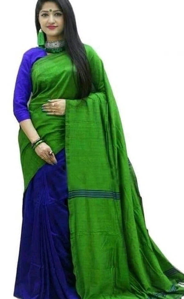 Pure Cotton Silk Printed Saree, Separate Blouse Same As Saree, Saree Length:5.5m Blouse Length:80cm COD Available