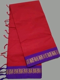 100%gadwal Pure Cotton Saree, Separate Blouse Piece, Saree Length 5.5m Blouse Length:80cm COD Available