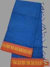 100%gadwal Pure Cotton Saree, Separate Blouse Piece, Saree Length 5.5m Blouse Length:80cm COD Available