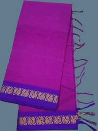 100%gadwal Pure Cotton Saree, Separate Blouse Piece, Saree Length 5.5m Blouse Length:80cm COD Available