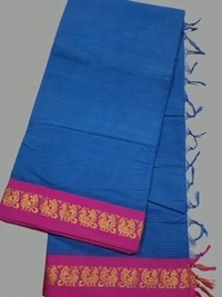 100%gadwal Pure Cotton Saree, Separate Blouse Piece, Saree Length 5.5m Blouse Length:80cm COD Available