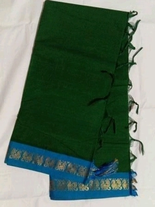 100%gadwal Pure Cotton Saree, Separate Blouse Piece, Saree Length 5.5m Blouse Length:80cm COD Available