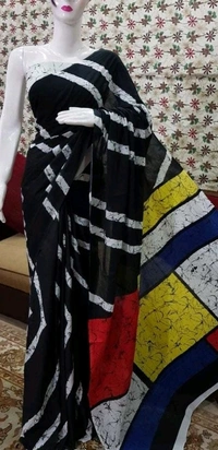 Pure Cotton Saree, Running Blouse Printed Self Design, Saree Length:5.5m Blouse Length:80cm COD Available