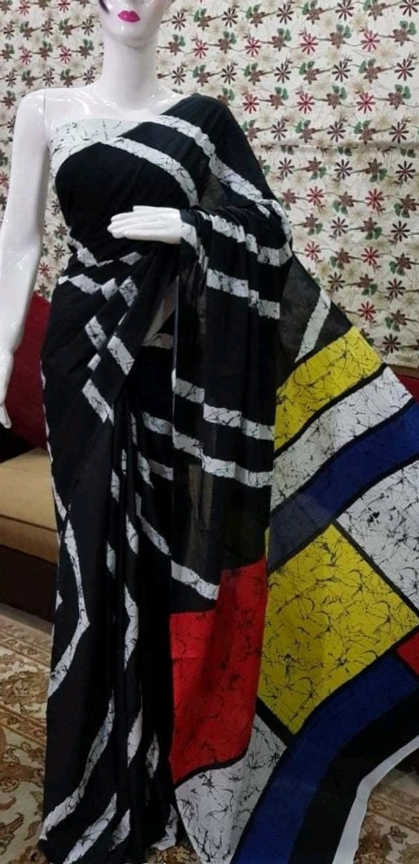 Pure Cotton Saree, Running Blouse Printed Self Design, Saree Length:5.5m Blouse Length:80cm COD Available