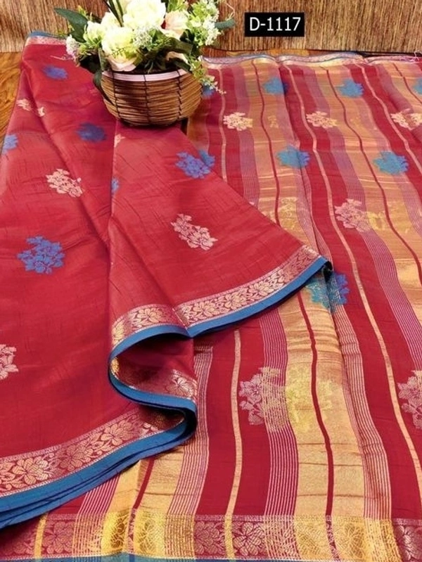 Chanderi Silk, Jute Cotton, Shantoon, Silk Blend,tantra, Semi Stitched Blouse, Saree Length:5.5m Blouse Length:80cm COD Available