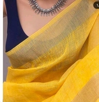 Cotton Saree With Silver Zari Border, Separate Blouse Piece Plain, Saree Length:5.5m Blouse Length:80cm COD Available
