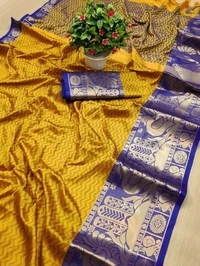 Pure Soft Silk Zari Woven Design, Separate Blouse Piece Cotton Silk Fabric, Saree Length:5.5m Blouse Length:80cm COD Available
