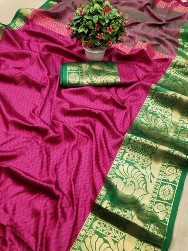 Pure Soft Silk Zari Woven Design, Separate Blouse Piece Cotton Silk Fabric, Saree Length:5.5m Blouse Length:80cm COD Available