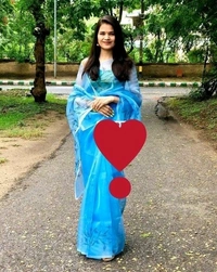  Organza Saree With 3Ddigital  Printed Design, Separate Blouse Piece( Cotton Blend) , Saree Length:5.4m Blouse Length:80cm COD Available