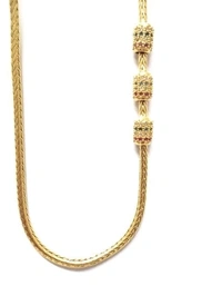 Gold Plated Thali Chains With Side Pendent Made With American Diamonds COD Available