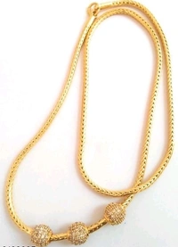 Gold Plated Thali Chains With Side Pendent Made With American Diamonds COD Available
