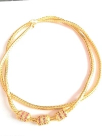 Gold Plated Thali Chains With Side Pendent Made With American Diamonds COD Available